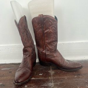 Men’s Ostrich Leather Boots -Size 11.5